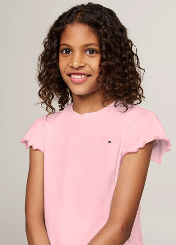 Светло-розовая летняя футболка Tommy Hilfiger