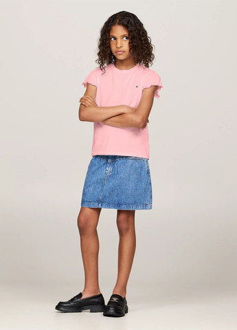 Светло-розовая летняя футболка Tommy Hilfiger