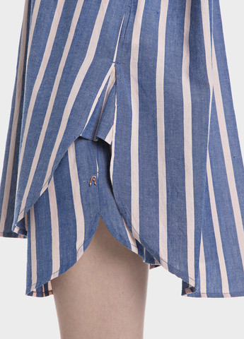 Синяя кэжуал рубашка в полоску Replay