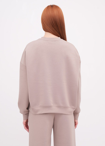 Бежевий світшот EQUILIBRI однотонний вишивка (355383156)