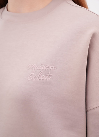 Бежевий світшот EQUILIBRI однотонний вишивка (355383156)