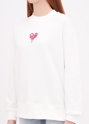 Белый свитшот EQUILIBRI сердечки без декора (355383095)