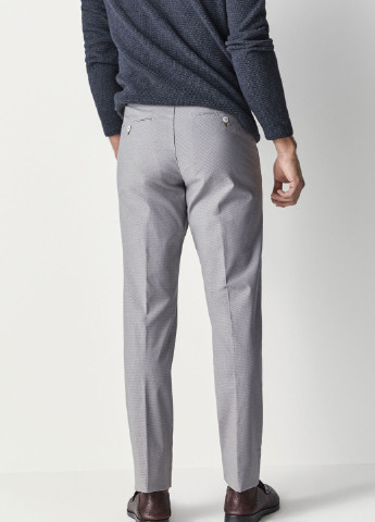 Серые кэжуал демисезонные прямые брюки Massimo Dutti