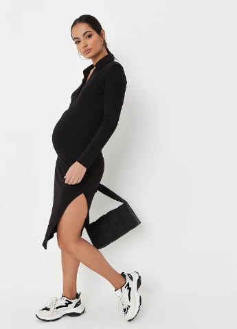 Черное кэжуал платье для беременных Missguided однотонное