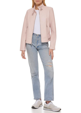 Рожева демісезонна куртка байкерська Levi's