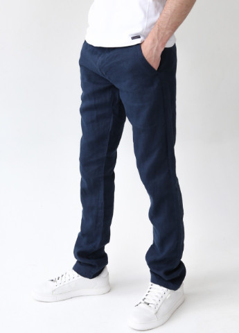 Темно-синие кэжуал демисезонные брюки Davito