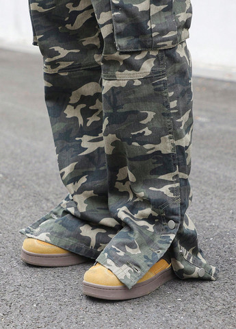 Комбинированные демисезонные карго джинсы SHEIN