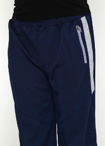Темно-синие спортивные демисезонные со средней талией брюки Dunauone