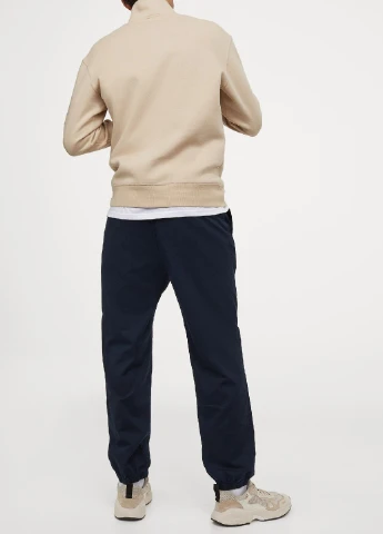 Темно-синие кэжуал демисезонные брюки H&M