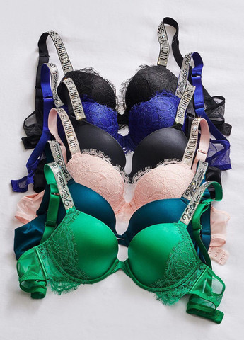 Зелёный бюстгальтер Victoria's Secret с косточками полиамид