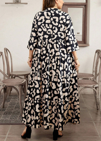 Комбінована кежуал сукня SHEIN леопардовий