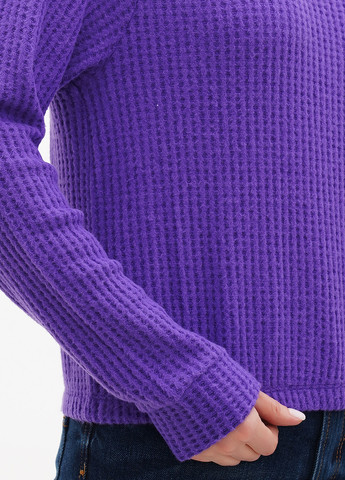 Свитшот Tom Tailor - Прямой крой однотонный фиолетовый кэжуал вискоза - (279803626)