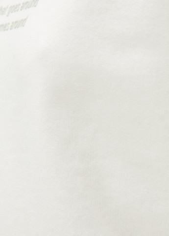 Свитшот KOTON - Прямой крой надпись молочный кэжуал хлопок - (285149613)