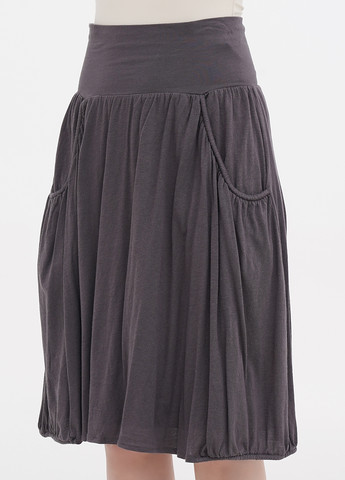 Темно-серая кэжуал однотонная юбка Garnet Hill клешированная