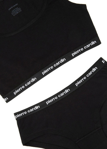 Чорний демісезонний комплект (топ, трусики) Pierre Cardin