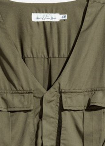 Комбінезон H&M комбінезон-брюки однотонний хакі кежуал віскоза
