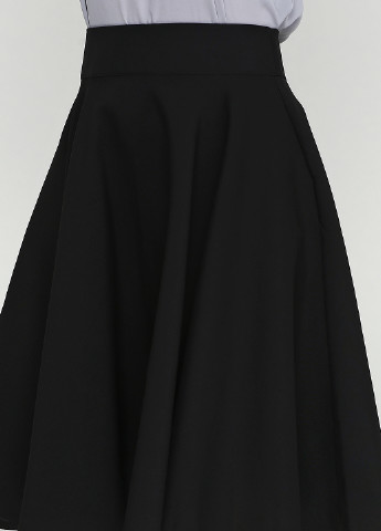 Черная кэжуал однотонная юбка ANVI а-силуэта (трапеция)