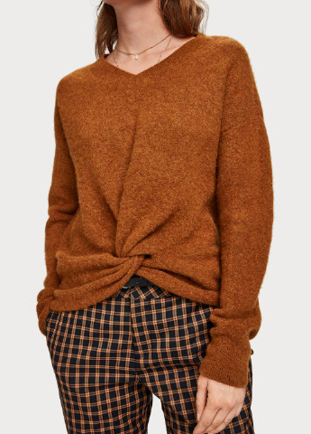 Терракотовый демисезонный пуловер пуловер Scotch & Soda