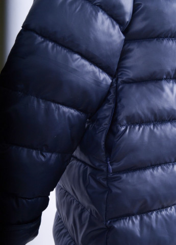 Темно-синя демісезонна європуховик j25 Luxik удлиненная куртка