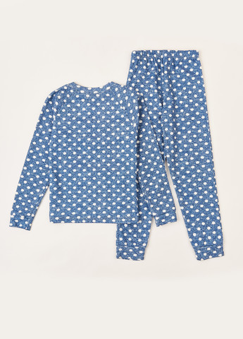 Голубая всесезон пижама (лонгслив, брюки) лонгслив + брюки dexter's