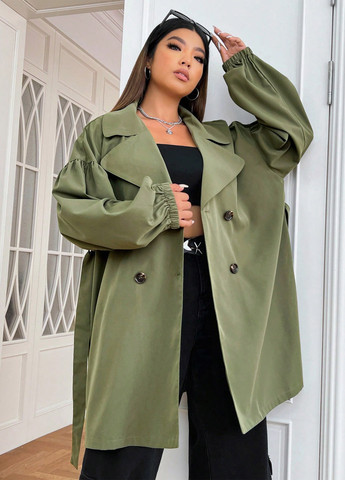 Плащ SHEIN на пуговицах демисезон (311626513)