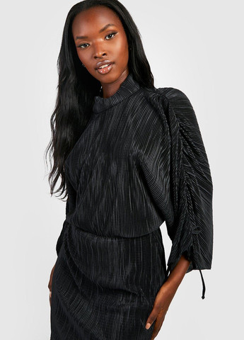 Чорна кежуал платье Boohoo однотонна