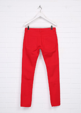 Красные демисезонные зауженные джинсы SOULSTAR