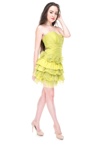 Салатовое коктейльное платье Carla Ruiz