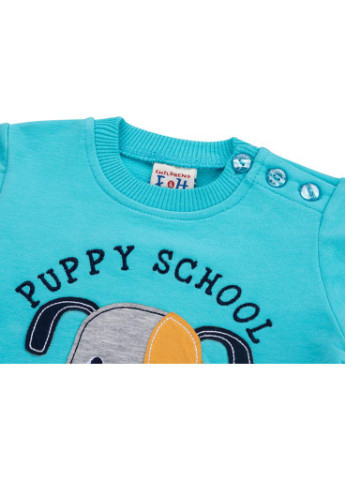 Синий демисезонный костюм десткий с собачкой "puppy school" (8653-74b-blue) E&H