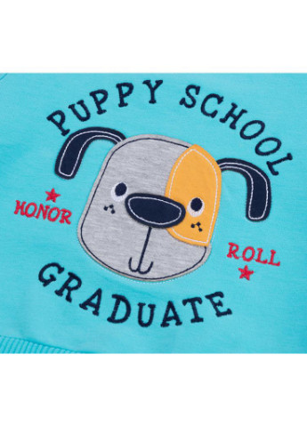 Синий демисезонный костюм десткий с собачкой "puppy school" (8653-74b-blue) E&H