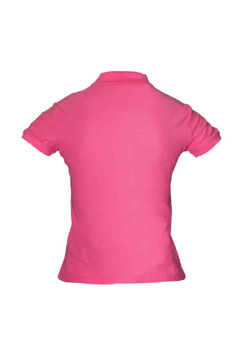 Розовая женская футболка-поло Erke однотонная