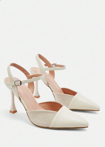 SHEIN Туфлі кремовий з штучна замша, штучна шкіра, китай — літо (342382841)