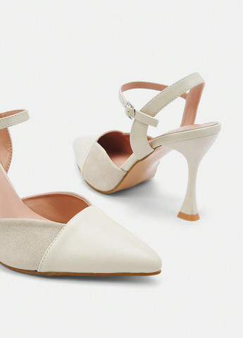 SHEIN Туфлі кремовий з штучна замша, штучна шкіра, китай — літо (342382841)
