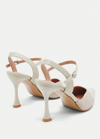 SHEIN Туфлі кремовий з штучна замша, штучна шкіра, китай — літо (342382841)