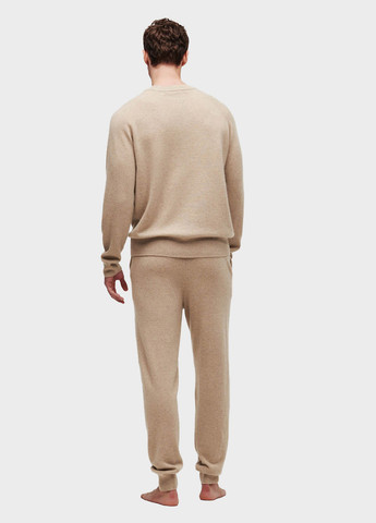 Бежевые домашние зимние джоггеры брюки Karl Lagerfeld