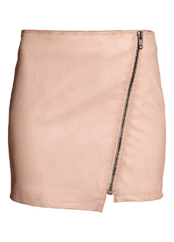 Пудровая кэжуал однотонная юбка H&M