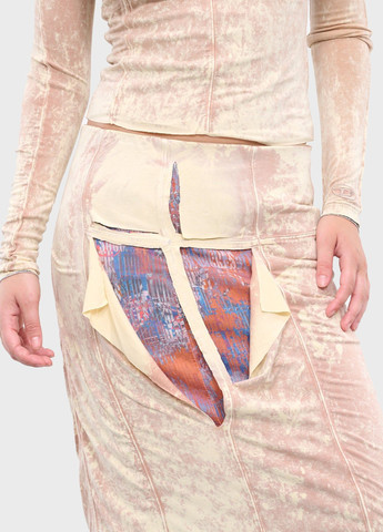 Бежевая кэжуал тай-дай юбка Diesel