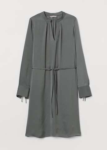 Сіро-зелена кежуал сукня а-силует H&M однотонна
