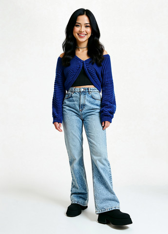 Синий демисезонный кардиган Reserved