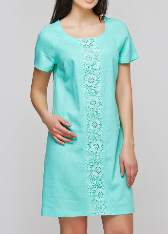 Мятное кэжуал платье DANNA с цветочным принтом