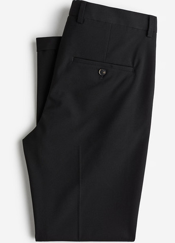 Черные классические, кэжуал демисезонные укороченные, классические, зауженные брюки H&M