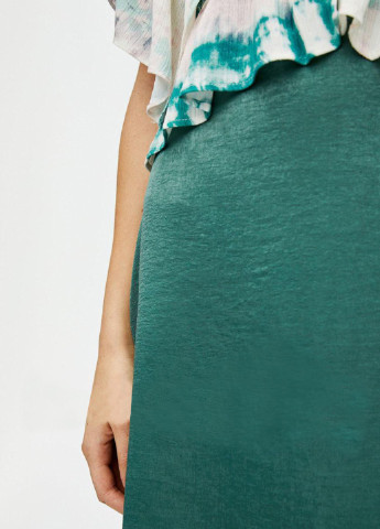 Зеленая кэжуал однотонная юбка Pull&Bear