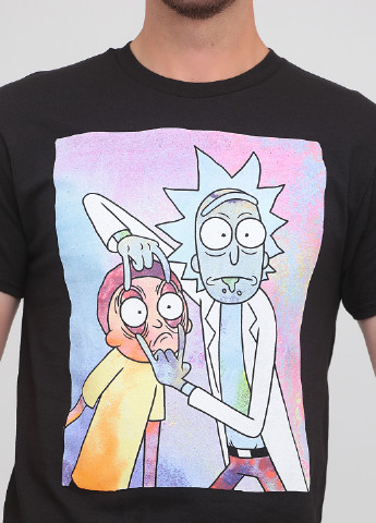 Чорна футболка Rick and Morty