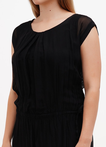 Чорна кежуал сукня Pura Seta однотонна