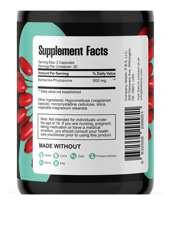 Берберин Фитосома Плюс, 500 мг Bel Tono (358819177)