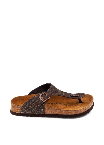 Коричневые кэжуал вьетнамки Birkenstock с тиснением