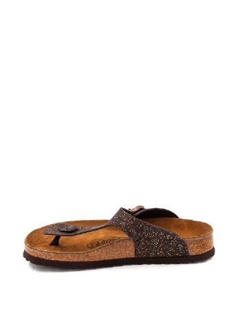 Коричневые кэжуал вьетнамки Birkenstock с тиснением