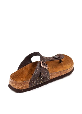 Коричневые кэжуал вьетнамки Birkenstock с тиснением