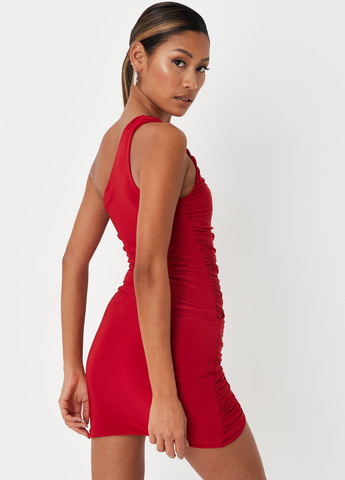 Красное коктейльное платье Missguided однотонное