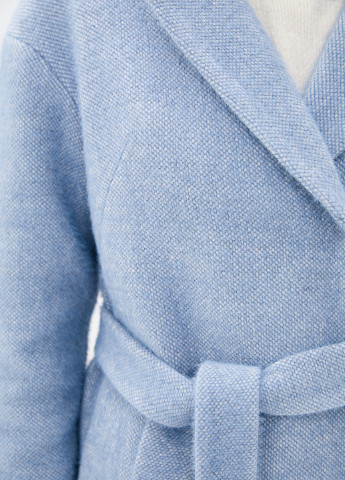 Голубое демисезонное Пальто демисезонное голубое 1787U однобортное DANNA